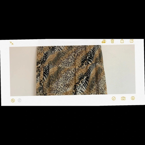 Notations Cheetah Animal Print Midi Skirt Large - Picture 6 of 6